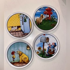 Gary Patterson Clay Design Dog Lovers Coasters